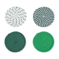 thumbnail image 2 of SHIMELE Woven Round Placemats, Thermal Insulation Coasters for Dining Table, Durable Cotton Table Mats, Kitchen Hot Pads, 4-Pack Set, 2 of 6