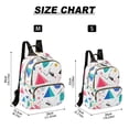 thumbnail image 2 of FORMRS Mini Backpack Purse for Women Travel Daypack Casual Shoulder Bag, Green Retro Triangles, 2 of 7