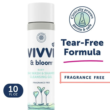 UPC: 0381372021368 | Vivvi & Bloom Gentle 2-in-1 Tear Free Baby Wash and Shampoo Cleansing Gel Fragrance Free 10 oz