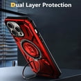 thumbnail image 4 of Armor Magnetic Stand for iPhone 16 Pro Max Case, Magsafe Kickstand [360° Rotating Ring Rugged Tough, Military ShockProof Heavy Duty Protective] Phone Case for iPhone 16 Pro Max - Black, 4 of 7