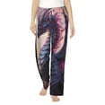 thumbnail image 2 of Lsque Dragon Print Women's Pajama Pants, Lounge Pant - Comfortable Home Wear,Elastic Waistband, Stylish Design-Medium, 2 of 9