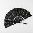 thumbnail image 4 of Lace Embroidery Lace Fan Retro European Court Fan 23CM Handheld Folding Fan Bamboo Fan Dance Props Performance Fan, 4 of 4