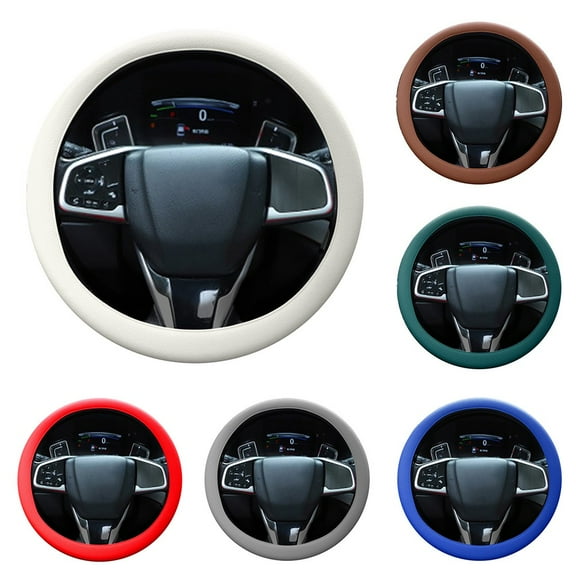 Universal Steering Wheel Cover Car Steering Wheel Handle Cover Anti-Skid Wear-Resistant Silicone Steering Wheel 33Cm-42Cm Grey Fangkenuo