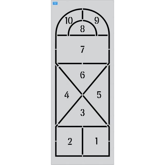 108" x 40" Hopscotch Stencil Playground Stencil Thickness: .125