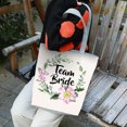thumbnail image 3 of Visland Team Bride Cotton Linen Tote Bag Bridesmaid Gift Bags Bridal Shower Gift Party Wedding, 3 of 6