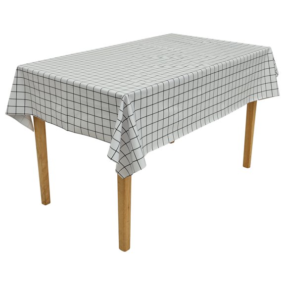 Plaid PVC Tablecloth for Rectangle Table, Waterproof Oilproof Checkered Cover – Wipeable Tablecloth for Outdoor Picnic, Camping & Desk