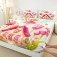 thumbnail image 3 of Castle Fairy Girls Cartoon Fairy Twin Sheet Sets,Cute Floral Castle Bedding, 3 of 7