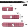 thumbnail image 3 of Coolnut Vintage Pink Plaid Kitchen Sink Splash Guard 2 Packs Faucet Absorbent Mats Classical Xmas Check Faucet Handle Drip Catcher Quickly Drying Mat for Kitchen Counter Bathroom, 23.6"x5.5", 3 of 7