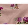 thumbnail image 4 of oneOone Viscose Jersey Fabric Leaves|Pink & Peach Flower Watercolor Print Fabric by The Yard 60 Inch Wide, 4 of 5