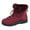 Red, variant on Gyexs Winter Boots for Women Snow: Furry Lined Warm Ankle Boots - Adjustable Waterproof Outdoor Zipper Snow Shoes, , Size 6.5