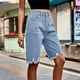 thumbnail image 4 of 2026 Bermudas de mezclilla for mujer, pantalones cortos holgados informales de talle alto Y2k, pantalones cortos Cargo de moda de verano, 4 of 7