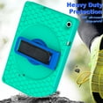 thumbnail image 4 of SaniMore Case for Walmart ONN 10.1 Inch Tablet Gen 3 2022(Model:100071485), 360° Rotation Bracket Handle Crossbody Lanyard Anti-fall Shockproof Heavy Duty Protective Case for Walmart 3rd, Green+Blue, 4 of 9