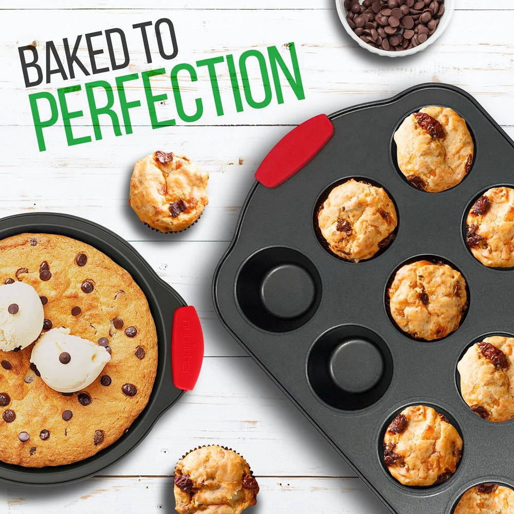 21-Piece Nonstick Cookware Set Heat Resistant Lacquer Kitchen Ware Pots Pan w/ Cool-Touch Handles, Saucepan, Fry Pans, Lid, Bakeware, For Gas Electric Ceramic Cooktops