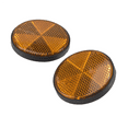 thumbnail image 3 of 2 x 2inch Round Orange Reflectors Universal For Motorcycles ATV Bikes Dirt, 3 of 4