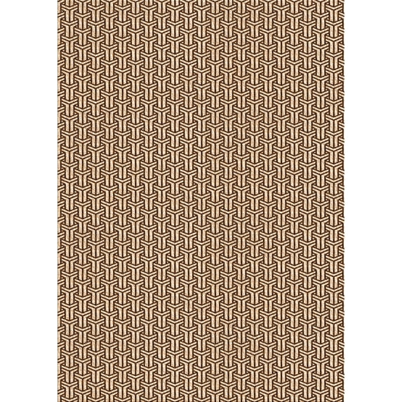 Ahgly Company Indoor Rectangle Patterned Blood Red Brown Area Rugs, 8' x 10'
