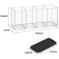 thumbnail image 3 of Portalápices acrílico con 4 compartimentos, organizador de lápices transparente para almacenamiento de accesorios de escritorio en la encimera, 3 of 6