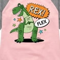 thumbnail image 3 of Toy Story - Rex Flex - Toddler & Youth Girls Raglan Graphic T-Shirt, 3 of 5