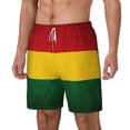thumbnail image 5 of Mens Swim Trunks Reggae Rasta Flag Quick Dry Board Shorts with Compression Liner, 5 of 6