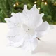 thumbnail image 3 of Flores navideñas con purpurina, flores artificiales, adornos colgantes para árbol de Navidad, guirnaldas de bricolaje, decoración para fiestas en el hogar, 3 of 5