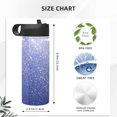 thumbnail image 4 of Bingfone Glittering Blue Purple Print 18oz Sports Insulated Kettle With Straw, Leakproof & BPA Free, Drinking Sports Water Bottle for Fitness, Gym & Outdoor, 4 of 8