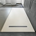 thumbnail image 6 of Matte Black 24 in. Linear Shower Drain, Geometric Square Grate, 304 Stainless Steel, Debris Basket Included, 6 of 12