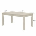 thumbnail image 2 of Peatuk Dining Table For 4-6 People, Rectangular Modern Wood Dining Table For Kitchen - 63 Inch Length, 2 of 5