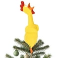 thumbnail image 4 of Tree Buddees Hilarious Rubber Chicken Christmas Tree Topper  Large 14", 4 of 5