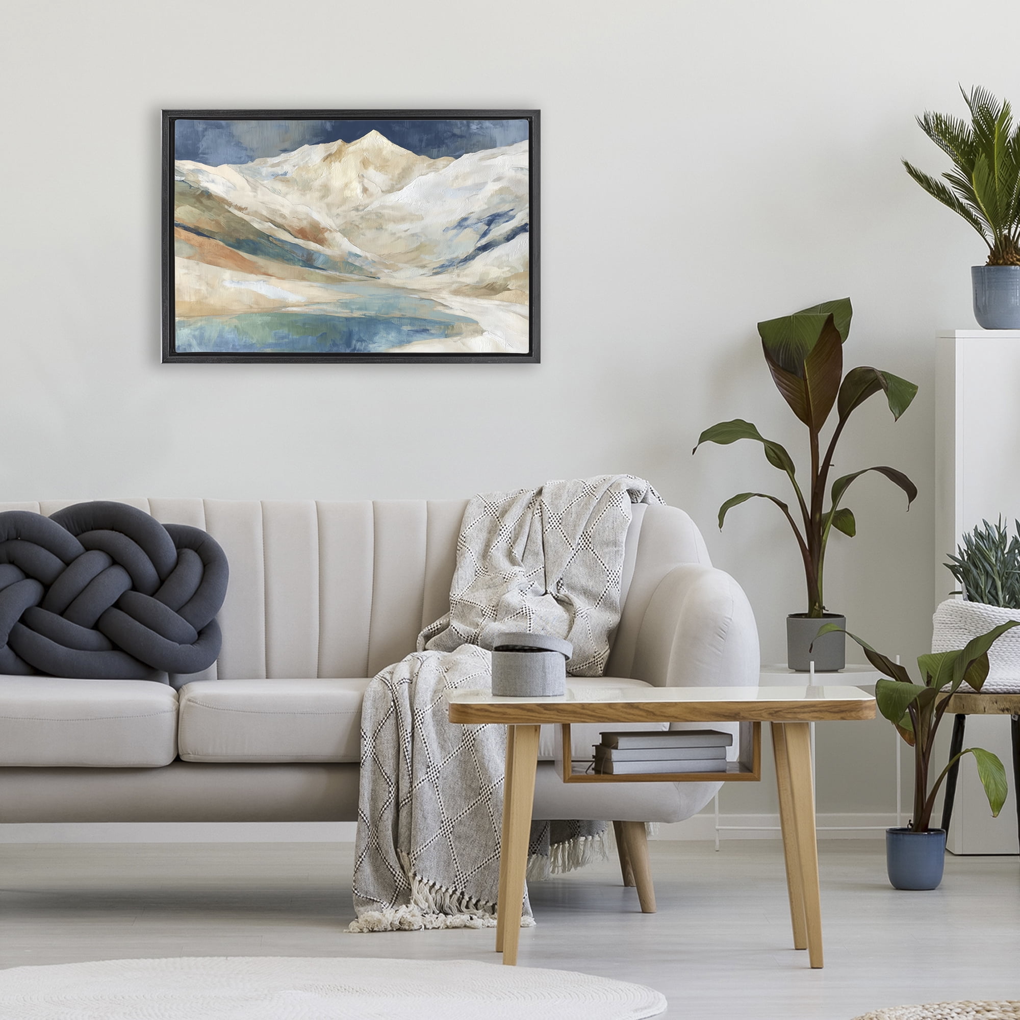 Stupell Industries Glacial Valley in Alaska Range Black Framed Floater Canvas Wall Art, design by Chromatic Storm Studio