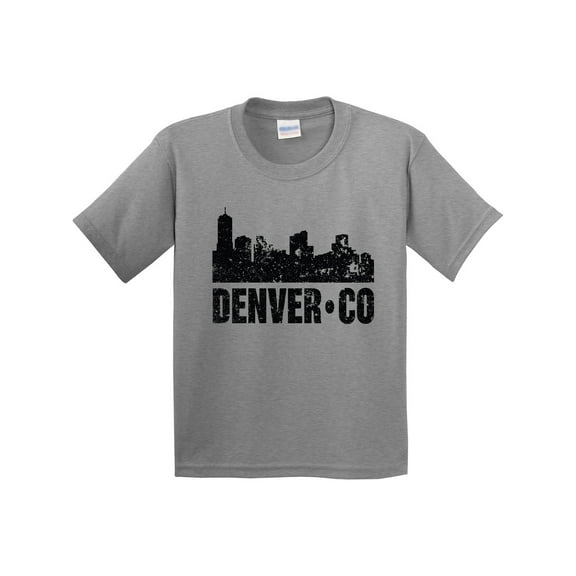 Inktastic Denver Colorado Skyline Grunge Youth T-Shirt