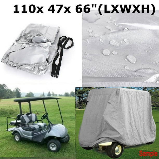 Upgrade Golf Cart Covers Storage Waterproof Anti Uv Easy On Cover For Ez Go Club 4 Passenger Seat 110 X 47 66 Lxwxh Com - Waterproof Seat Covers For Golf Carts