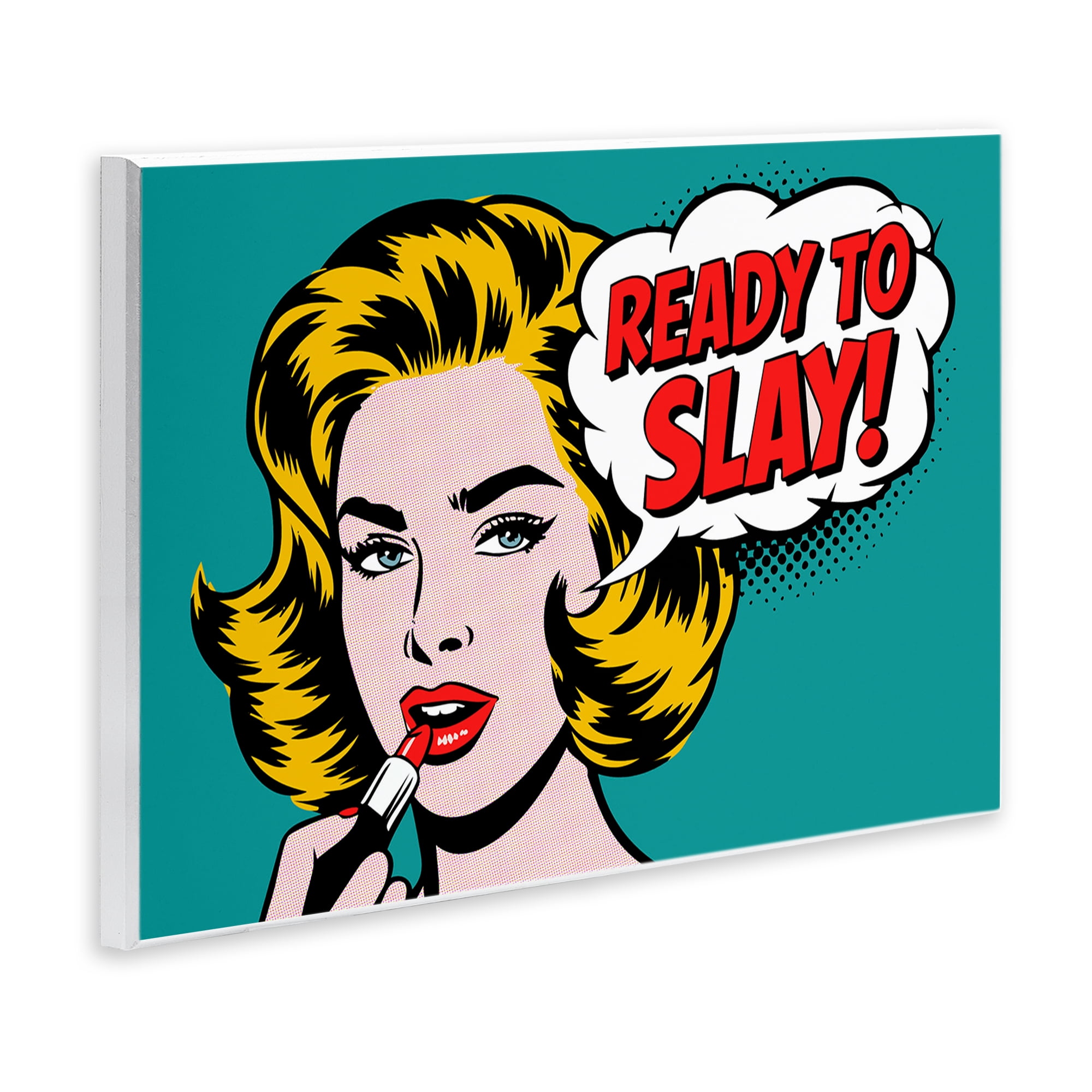 Stupell Industries Ready To Slay Pop Lipstick Wall Plaque Art, design by Andreas Magnusson