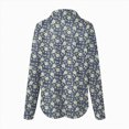 thumbnail image 5 of Towmus Womens Button Down Shirts Trendy Floral Printed Long Sleeve Blouses Business Work Shirt Dressy Casual Loose Tops, 5 of 5