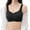 Black, variant on GEWSEY Womens Comfortable Wireless Bras Push Up Seamless Bralettes Soft V Neck Brassiere Scalloped Full Coverage Everyday Bra Light Yellow, L