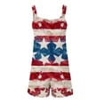 thumbnail image 4 of Edvintorg 4Th Of July Women's Jumpsuits, Rompers & Overalls Fashion Tie Knot Overall Shorts Loose Fit Bib Pants Shortalls Summer Sleeveless Suspender Short Rompers with Pocket Women's Clothing, 4 of 5