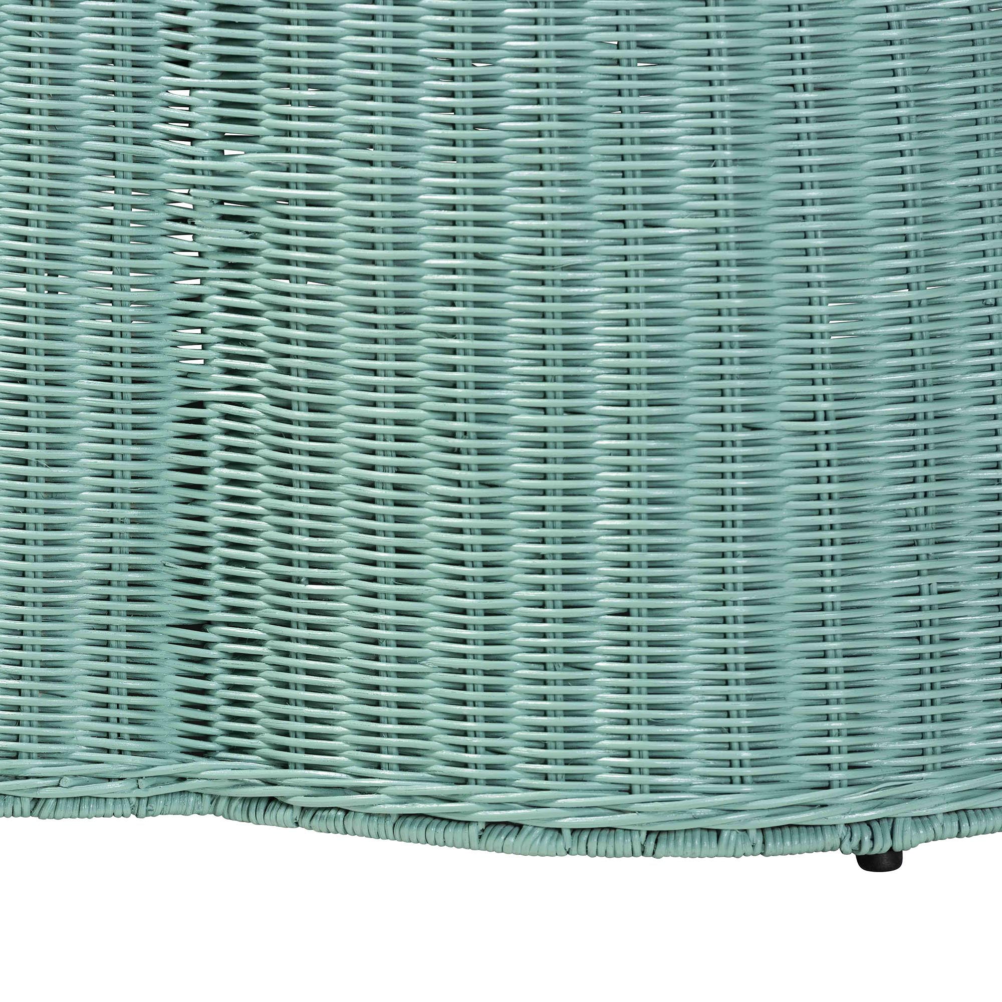 bali & pari Palm Boho Coffee Table, Seafoam Green