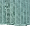 thumbnail image 2 of bali & pari Palm Bohemian Seafoam Green Scalloped Rattan Coffee Table, 2 of 7