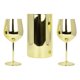 thumbnail image 5 of Cubo de hielo con aislamiento de doble pared, Cubo de champán con copas de vino con tallo, contenedor de cubitos de hielo para Camping, fiesta, Oro, 5 of 10