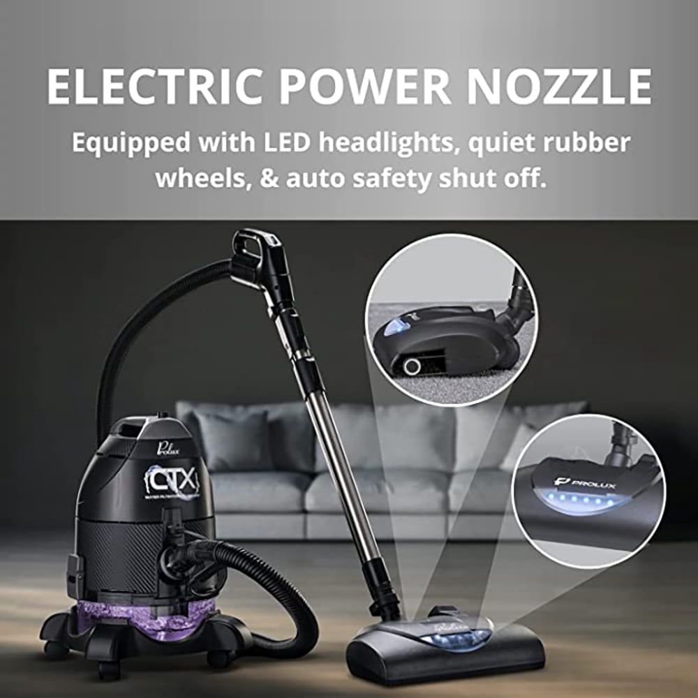Prolux CTX Canister Vacuum Cleaner with Water Filtration and Complete Home Tool Kit