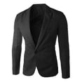 thumbnail image 2 of HEVIRGO Suit Casual Fine Workmanship Cotton Blend One Button Suit Blazer for Banquet, 2 of 10