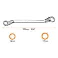 thumbnail image 2 of 2pcs 75 Degree Offset Box End Wrench 14mm x 17mm Metric 12 Point Mirror Chrome Plated Alloy Steel Double Box Wrenches Long Industrial Grade Torx Box Wrench Repair Tool, 2 of 8
