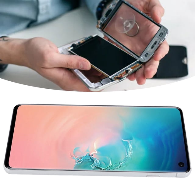 OLED Display Screen Replacement for S10, 6.1 Inch Display Screen for S10, Phone Screen with Frame Digitizer Assembly Repair Tool Kit, No Fingerprint Function