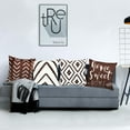 thumbnail image 5 of Decorative Throw Pillow Covers Set of 4 Brown Pillow Covers 16x16 inch Throw Pillow Cases Linen Square Pillow Case,Farmhouse Outdoor Modern Geometric Pillow Covers for Couch Sofa Living Room, 5 of 6