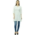 thumbnail image 2 of Phagun Women Tunic Top Short Kurti Elastic Waist Indian Ethnic Blouse, 2 of 8