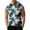 Dark Blue, variant on Men's Sleeveless Hoodie With Tropical Leaf Print Lightweight Casual Summer Tank Top Perfect For Gym And Outdoor Activities