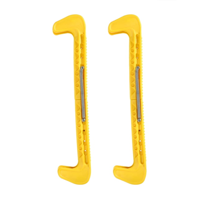 Par amarillo de protectores universales para cuchillas de patines de hockey y patines artísticos