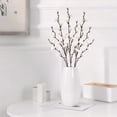 thumbnail image 5 of XJGHHSY 5 Pcs Artificial White Plum Blossom Faux Flowers Silk Simulation Flowers Bouquet for Home Kitchen office DIY Hotel Vase Centerpieces Decoration,White, 5 of 8