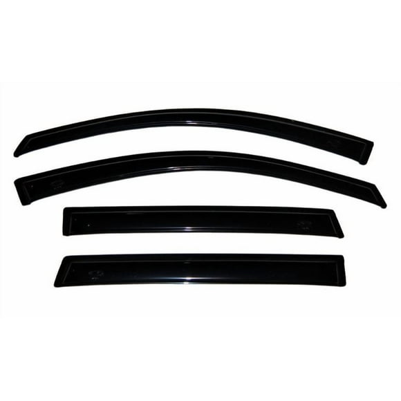 Convient 2005-2012 Toyota Avalon Auto Ventshade Rainguard 94043 Ventvisor; Design Aérodynamique; Tape-On; Fumée; Acrylique; Ensemble de 4