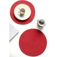 thumbnail image 4 of 4/6 Pack 15 Inch Round Braided Placemats, Washable Heat Resistant Cotton Polyester Circle Place Mats for Kitchen Dining Table, 4 of 5