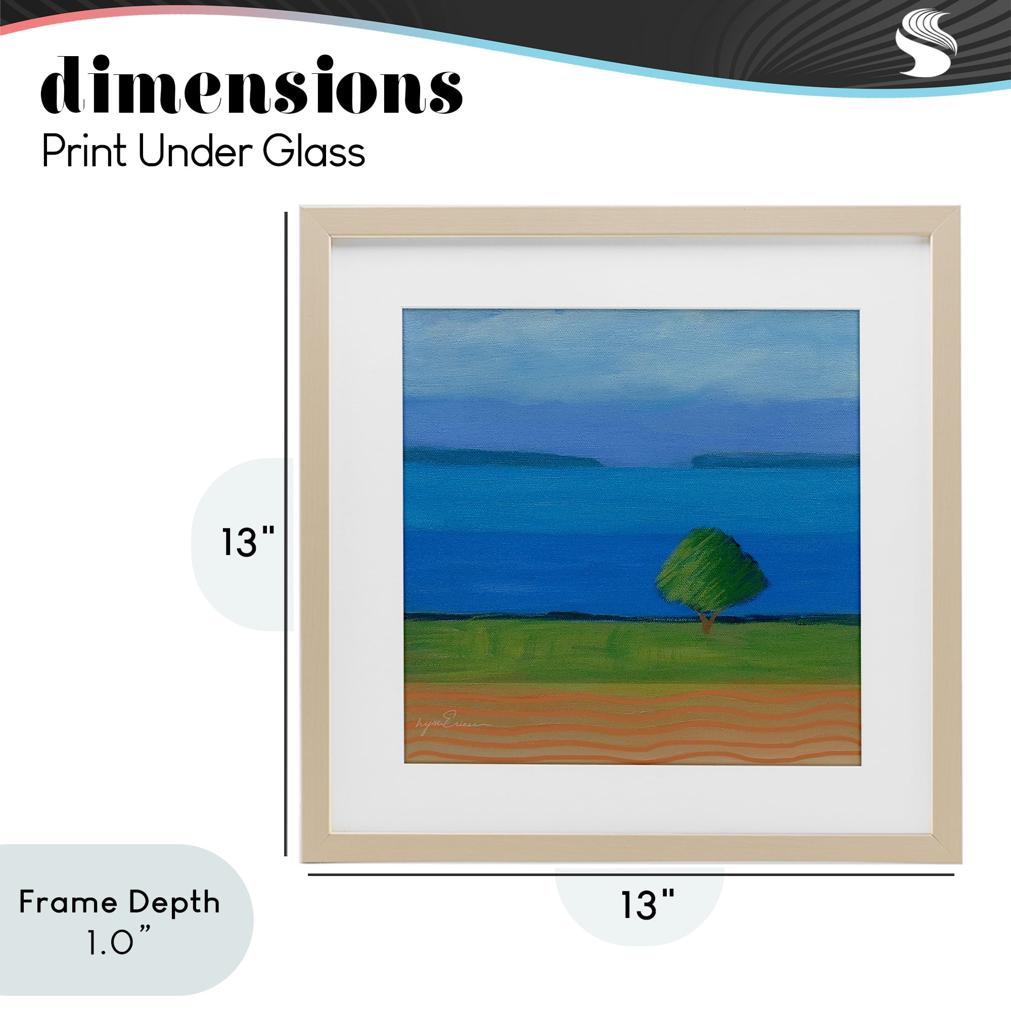 Stupell Industries Lone Tree at Spring Cove Birch Framed Print Under Glass, design by Lynn Ericson Fine Art