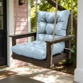 thumbnail image 6 of Kimunuk Outdoor Chair Cushions Set of 2, 42 x 21 x 5 in Non Slip Porch Swing Cushion Seat Back Cushions with Ties for Indoor Patio Rocking Chair, Sky Blue, 6 of 8